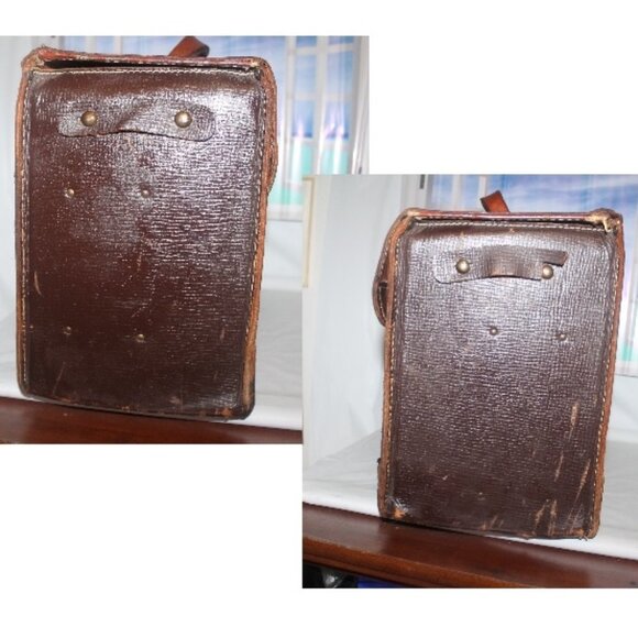 Vintage 30s 40's AOPA Army Pilot Cowhide Flight Cowhide Hardside Suitcase Rare - Picture 6 of 13